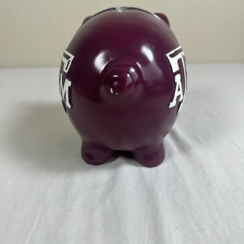 Texas A&M Aggies‎ Piggy Bank Coin Holder Spare Change Savings Sports